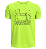 Under Armour Boys Tech Hybrid Print Fill Short Sleeve Shirt - Quick-Drying and Sweat-Wicking