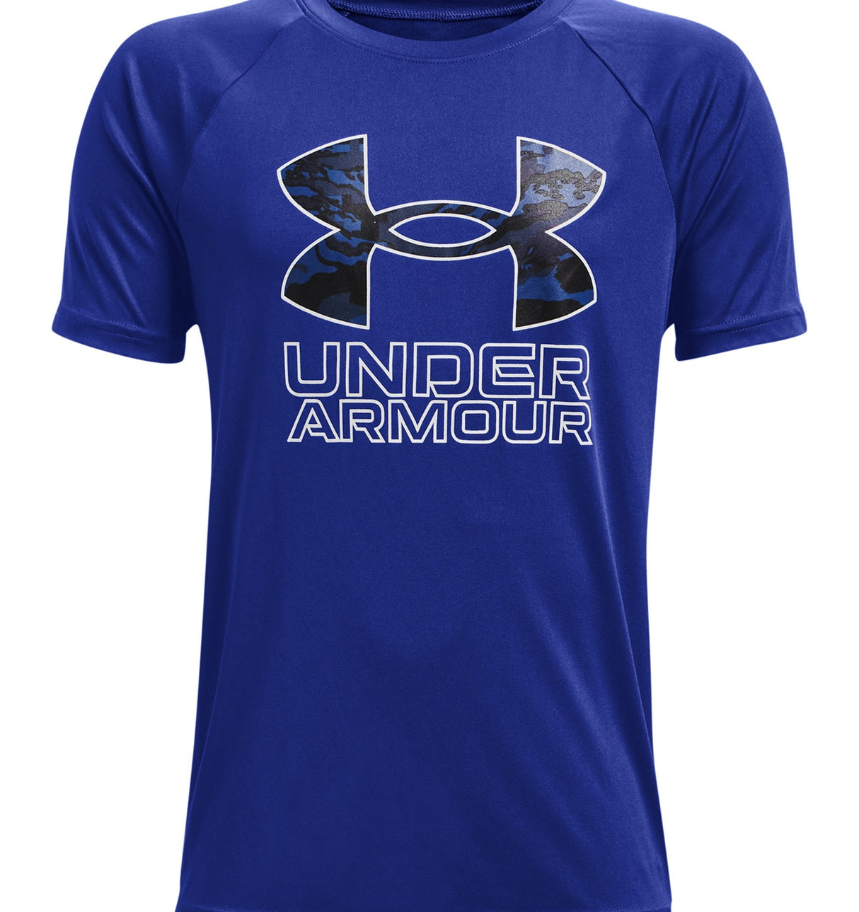 Under Armour Boys Tech Hybrid Print Fill Short Sleeve Shirt - Quick-Drying and Sweat-Wicking
