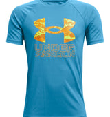 Under Armour Boys Tech Hybrid Print Fill Short Sleeve Shirt - Quick-Drying and Sweat-Wicking