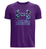 Under Armour Boys Tech Hybrid Print Fill Short Sleeve Shirt - Quick-Drying and Sweat-Wicking