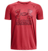 Under Armour Boys Tech Hybrid Print Fill Short Sleeve Shirt - Quick-Drying and Sweat-Wicking