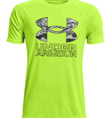 Under Armour Boys Tech Hybrid Print Fill Short Sleeve Shirt - Quick-Drying and Sweat-Wicking