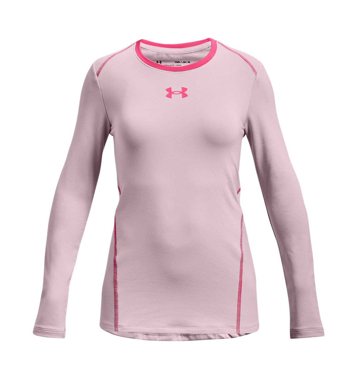 Under Armour Girls ColdGear Crew Long Sleeve - Dual-layer Fabric with Moisture Wicking