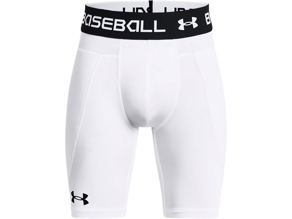 Under Armour Boys Utility Pro Slider Shorts - Sweat Wicking Apparel with Cup