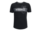 Under Armour Boys Baseball Short Sleeve Hoodie - Cotton Blend Comfort
