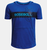 Under Armour Boys Baseball Short Sleeve Hoodie - Cotton Blend Comfort