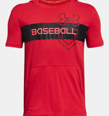 Under Armour Boys Baseball Short Sleeve Hoodie - Cotton Blend Comfort