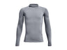 Under Armour Boys HeatGear Mock Long Sleeve Shirt - Sweat Wicking and 4-Way Stretch