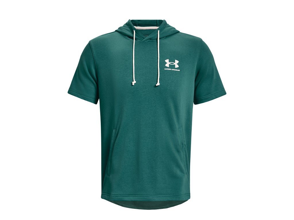 Under Armour Mens UA Rival Terry Short Sleeve Hoodie - Lightweight French Terry Material