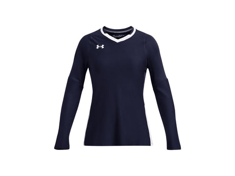 Under Armour Girls Volleyball Powerhouse Long Sleeve Jersey - HeatGear Fabric with Mesh Panels