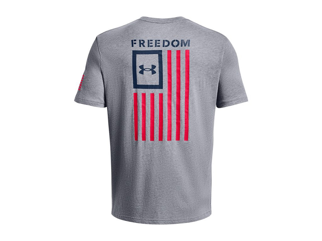 Under Armour Mens Freedom Flag T-Shirt - Quick-Drying Cotton Blend