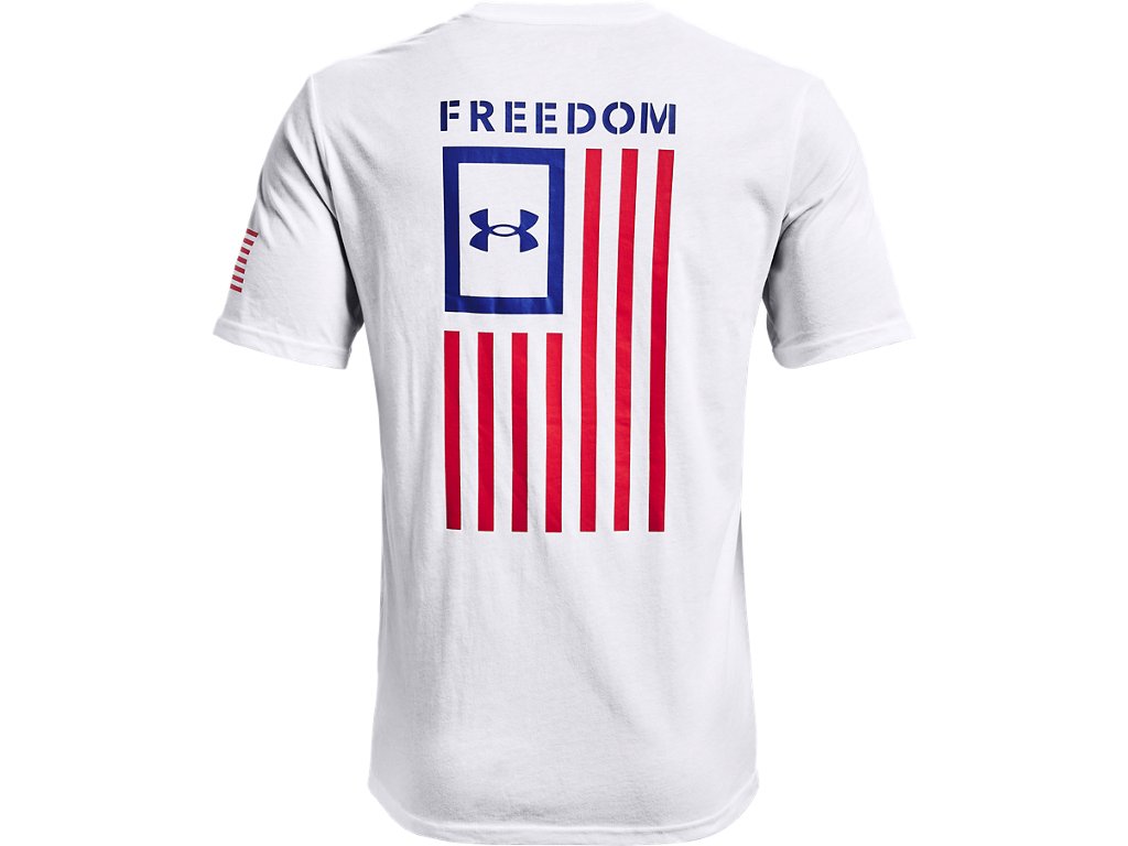 Under Armour Mens Freedom Flag T-Shirt - Quick-Drying Cotton Blend