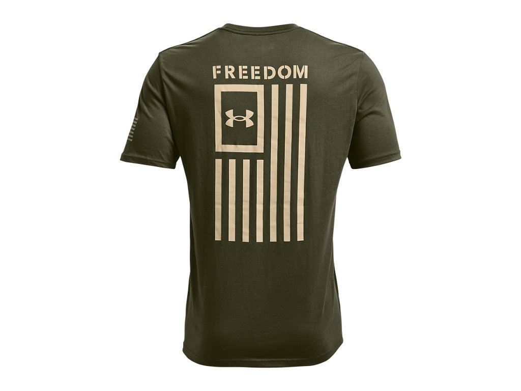 Under Armour Mens Freedom Flag T-Shirt - Quick-Drying Cotton Blend