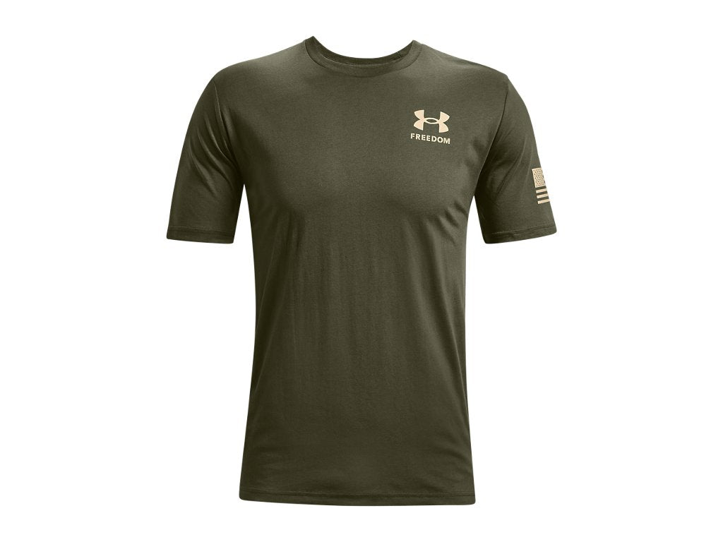Under Armour Mens Freedom Flag T-Shirt - Quick-Drying Cotton Blend