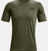Under Armour Mens Freedom Flag T-Shirt - Quick-Drying Cotton Blend