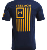 Under Armour Mens Freedom Flag T-Shirt - Quick-Drying Cotton Blend