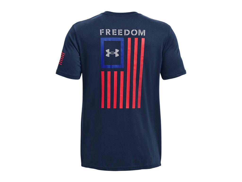 Under Armour Mens Freedom Flag T-Shirt - Quick-Drying Cotton Blend