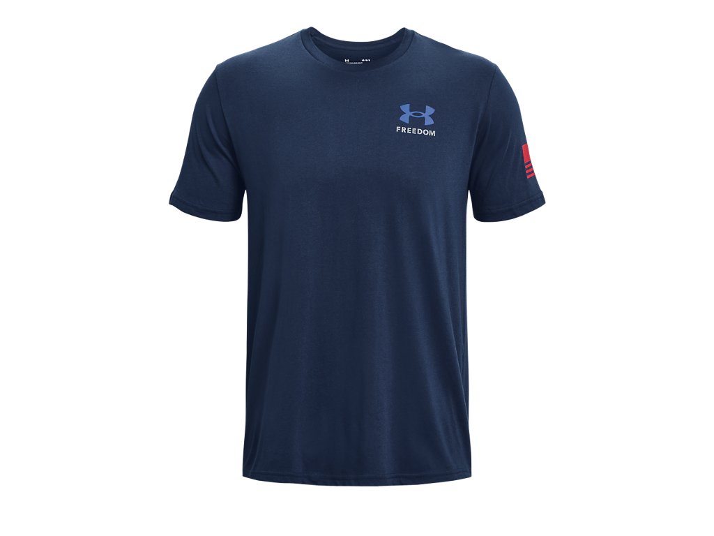 Under Armour Mens Freedom Flag T-Shirt - Quick-Drying Cotton Blend