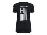 Under Armour Womens Freedom Flag Graphic T-Shirt - Quick-Drying Cotton Blend