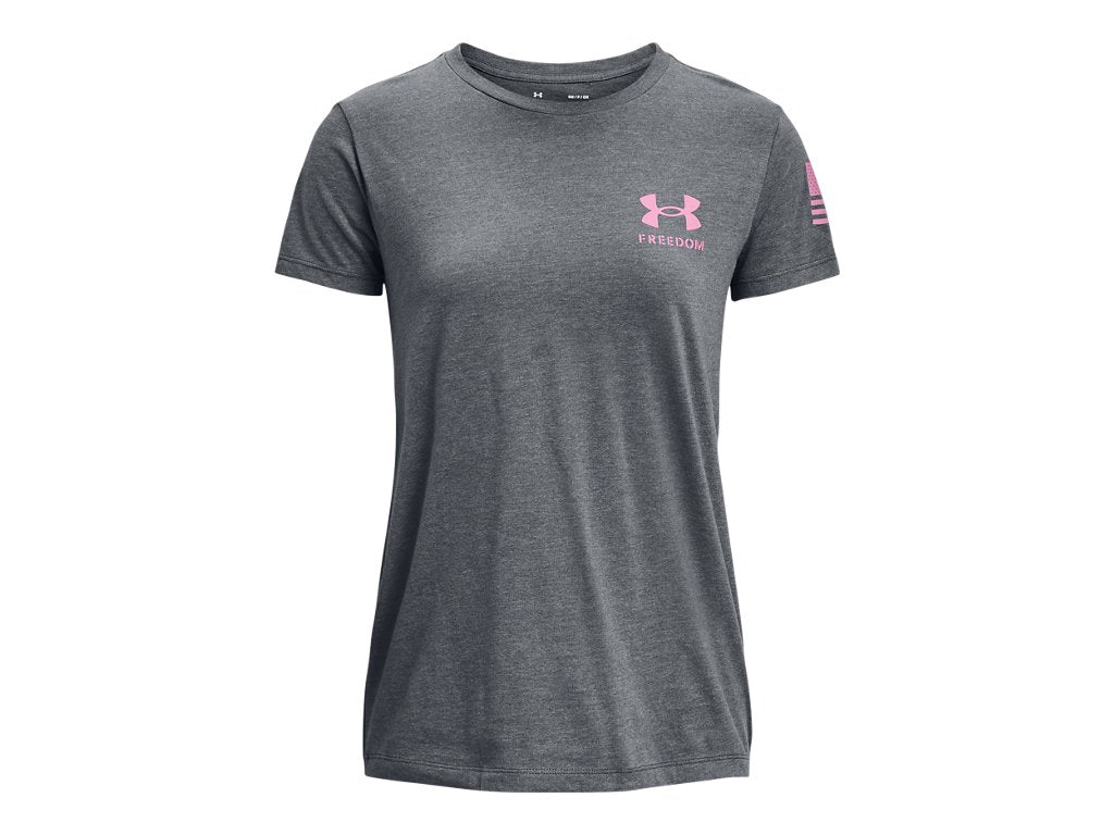 Under Armour Womens Freedom Flag Graphic T-Shirt - Quick-Drying Cotton Blend