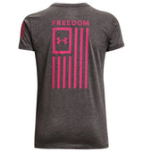 Under Armour Womens Freedom Flag Graphic T-Shirt - Quick-Drying Cotton Blend