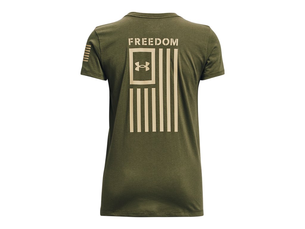 Under Armour Womens Freedom Flag Graphic T-Shirt - Quick-Drying Cotton Blend