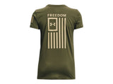 Under Armour Womens Freedom Flag Graphic T-Shirt - Quick-Drying Cotton Blend
