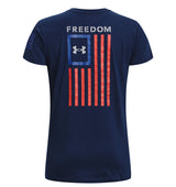 Under Armour Womens Freedom Flag Graphic T-Shirt - Quick-Drying Cotton Blend