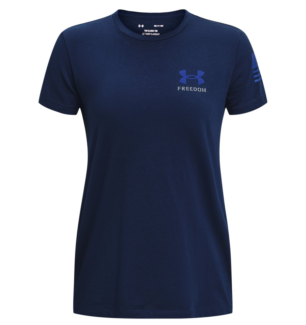 Under Armour Womens Freedom Flag Graphic T-Shirt - Quick-Drying Cotton Blend