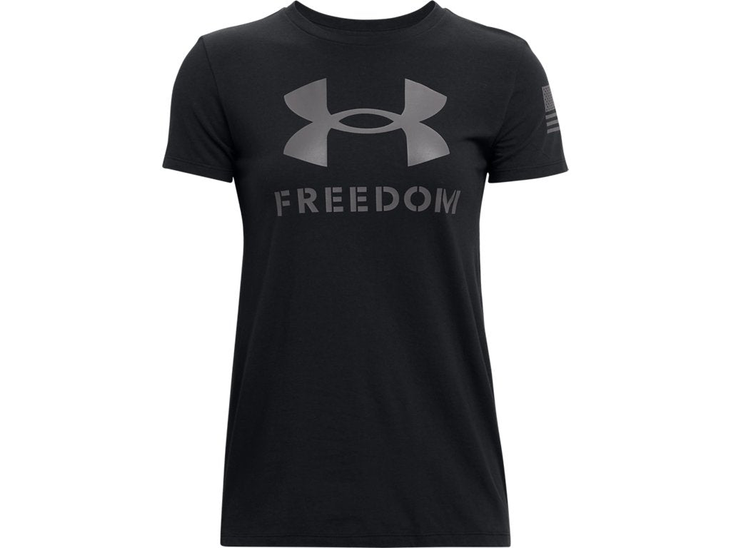 Under Armour Womens UA Freedom Logo T-Shirt - Quick-Drying Cotton Blend