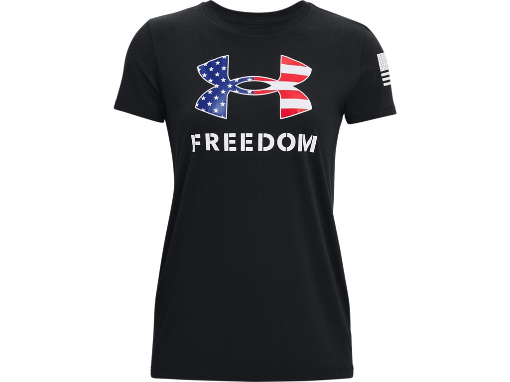 Under Armour Womens UA Freedom Logo T-Shirt - Quick-Drying Cotton Blend