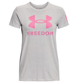 Under Armour Womens UA Freedom Logo T-Shirt - Quick-Drying Cotton Blend