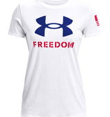 Under Armour Womens UA Freedom Logo T-Shirt - Quick-Drying Cotton Blend