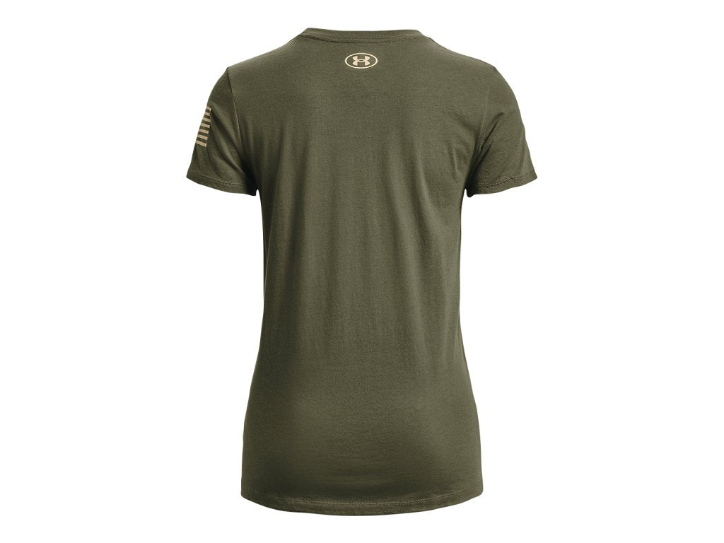 Under Armour Womens UA Freedom Logo T-Shirt - Quick-Drying Cotton Blend