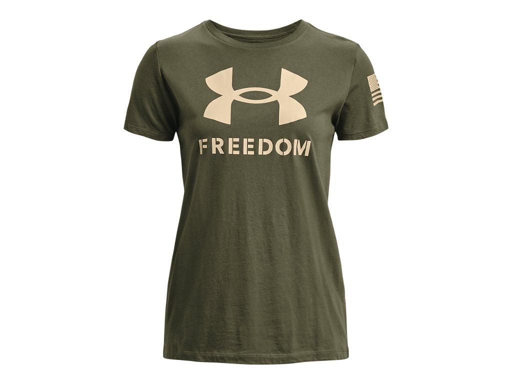 Under Armour Womens UA Freedom Logo T-Shirt - Quick-Drying Cotton Blend