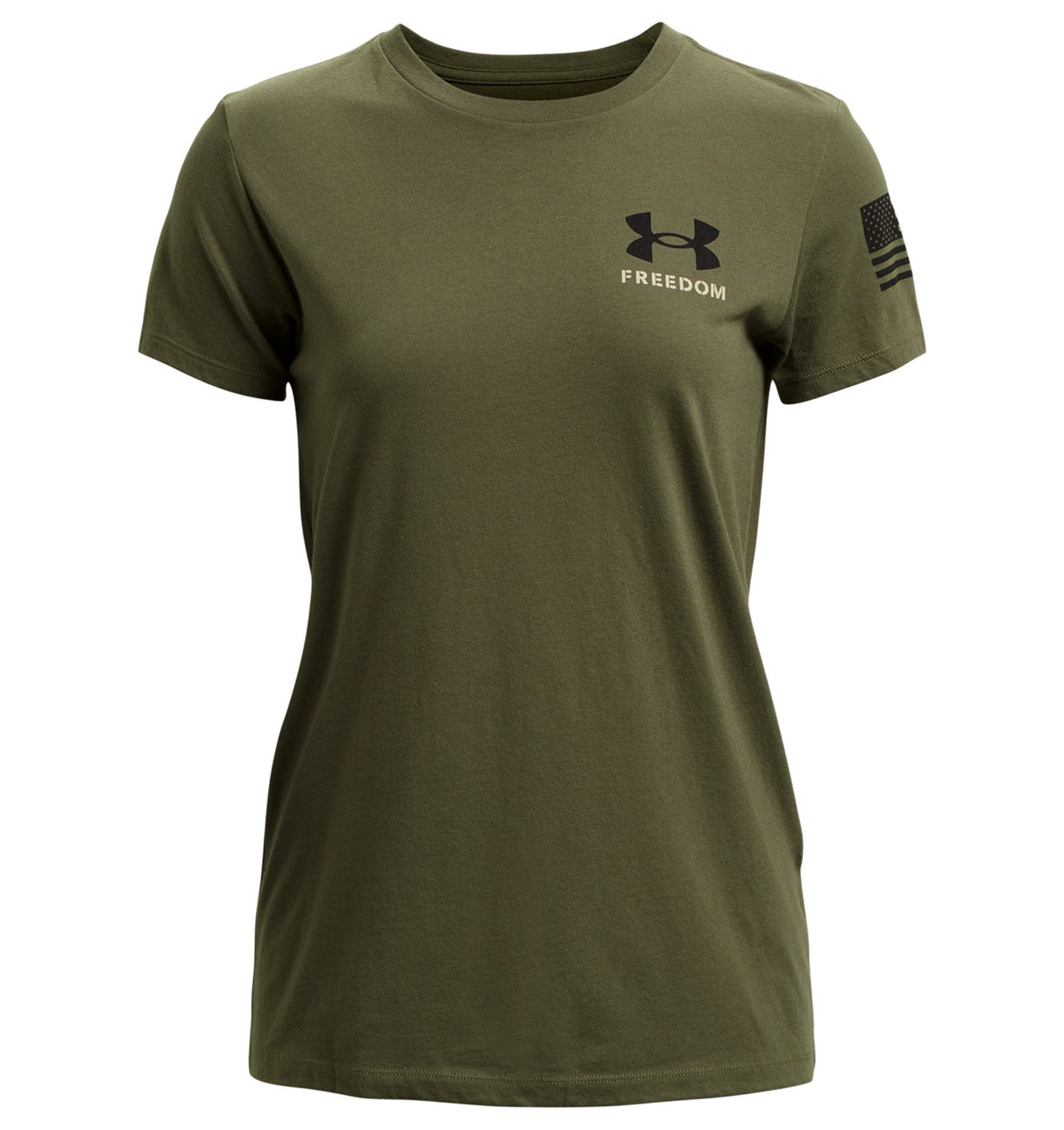 Under Armour Womens Freedom Banner T-Shirt - Quick-Drying Cotton Blend