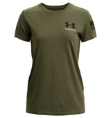 Under Armour Womens Freedom Banner T-Shirt - Quick-Drying Cotton Blend