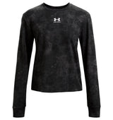 Under Armour Womens Rival Terry Printed Crew - Sweat Wicking