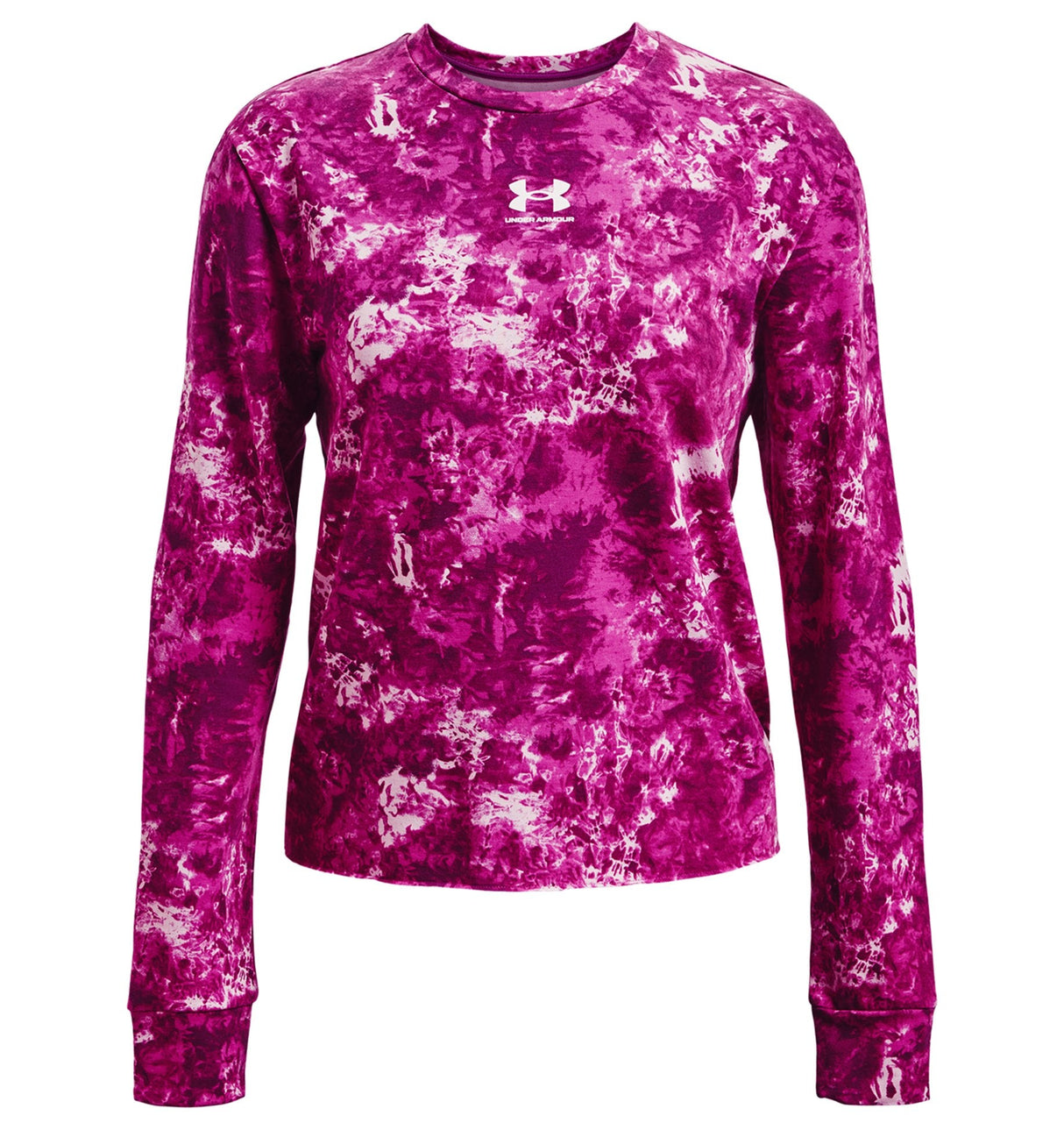 Under Armour Womens Rival Terry Printed Crew - Sweat Wicking