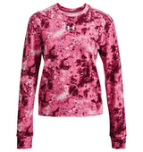 Under Armour Womens Rival Terry Printed Crew - Sweat Wicking