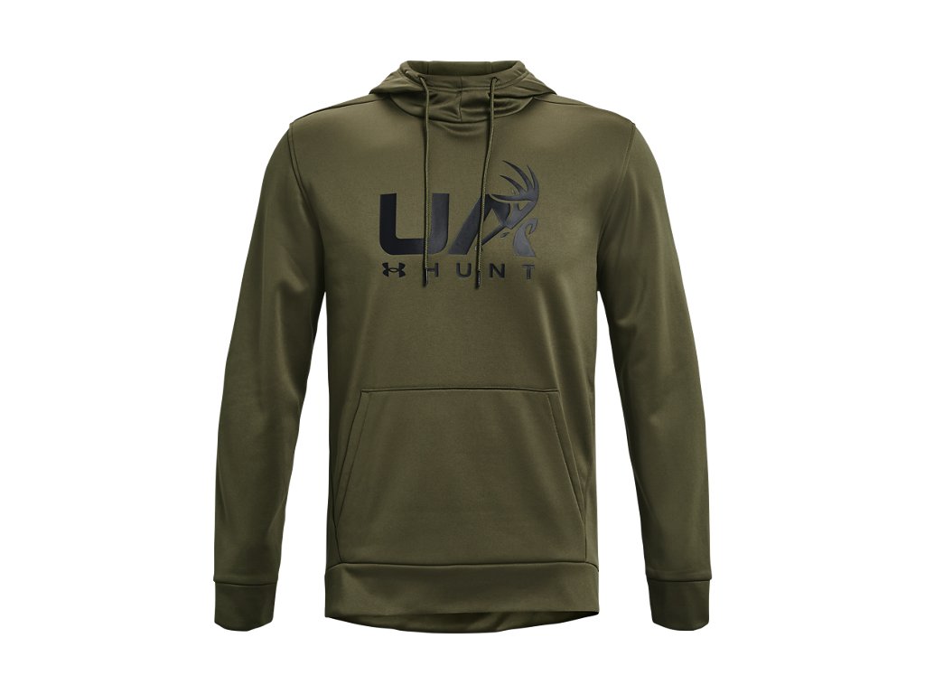 Under Armour Mens Armour Fleece Hunt Logo Hoodie - Breathable and Warm
