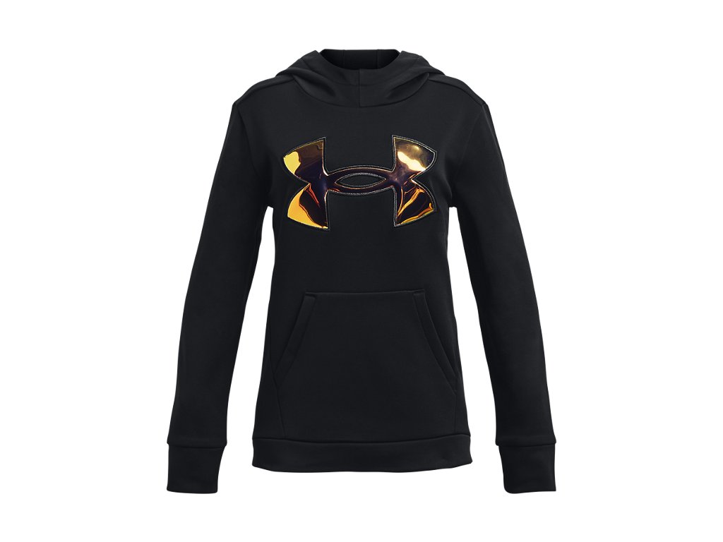 Under Armour Girls Armour Fleece Iridescent Big Logo Hoodie - Warm and Breathable
