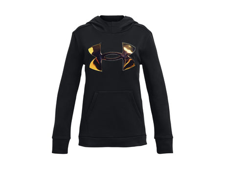 Under Armour Girls Armour Fleece Iridescent Big Logo Hoodie - Warm and Breathable