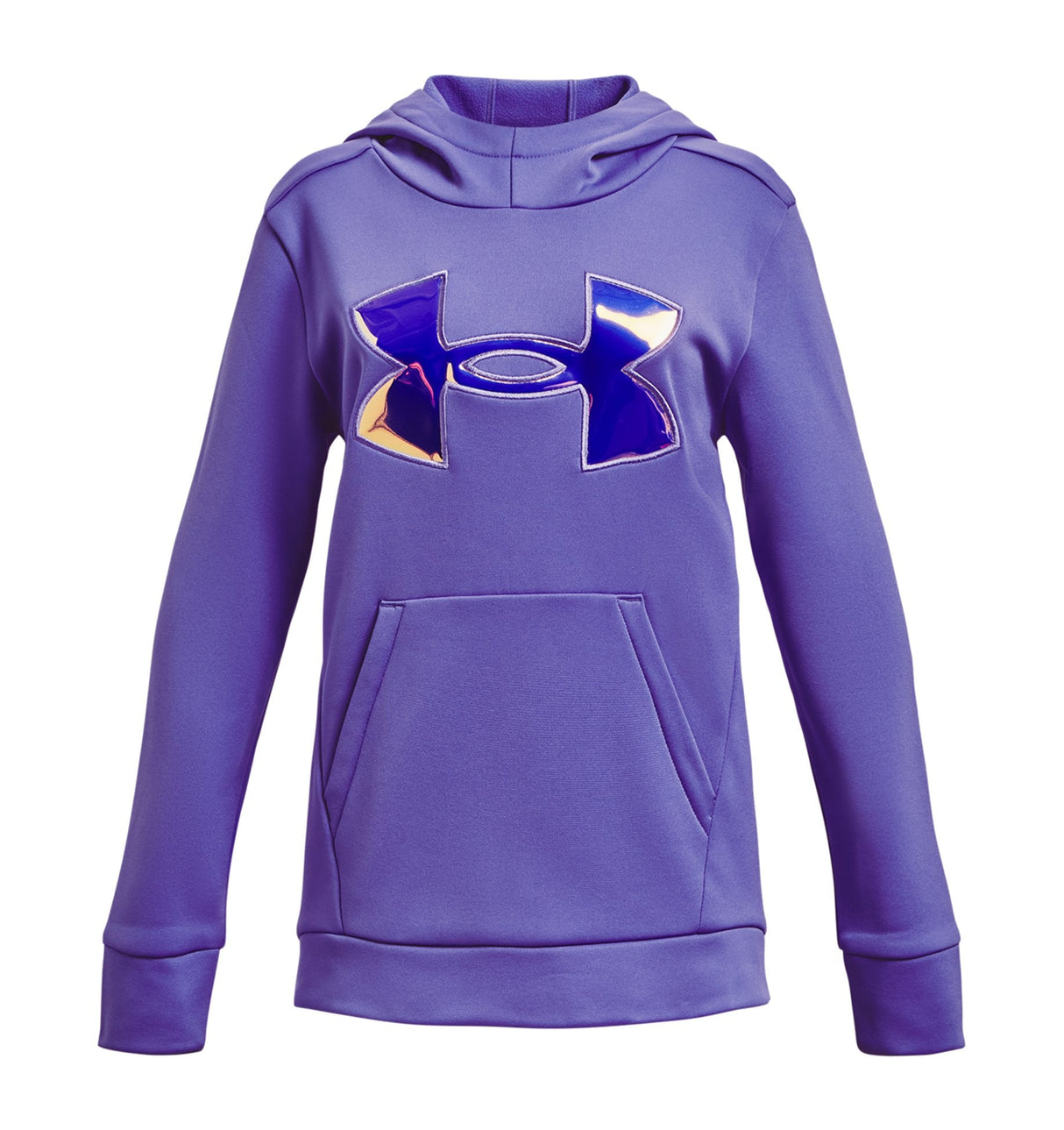 Under Armour Girls Armour Fleece Iridescent Big Logo Hoodie - Warm and Breathable