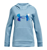 Under Armour Girls Armour Fleece Iridescent Big Logo Hoodie - Warm and Breathable