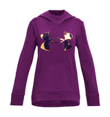 Under Armour Girls Armour Fleece Iridescent Big Logo Hoodie - Warm and Breathable