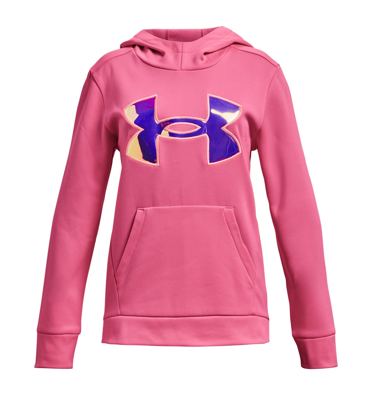 Under Armour Girls Armour Fleece Iridescent Big Logo Hoodie - Warm and Breathable