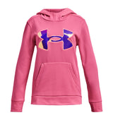 Under Armour Girls Armour Fleece Iridescent Big Logo Hoodie - Warm and Breathable