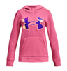 Under Armour Girls Armour Fleece Iridescent Big Logo Hoodie - Warm and Breathable