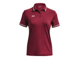 Under Armour Womens Team Tipped Polo - Breathable and Lightweight